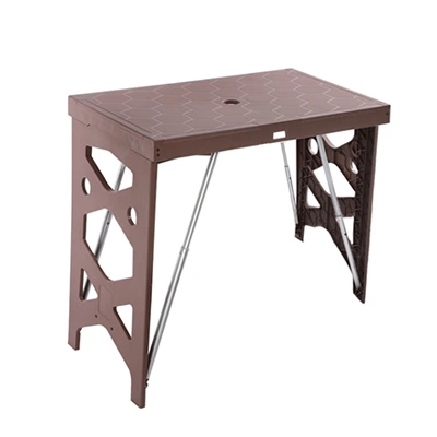 Mesas y bancos plegables de plástico