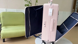 Maleta con apertura dual y asa ancha