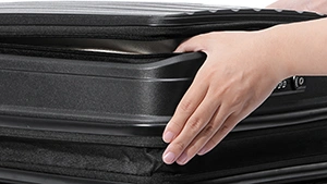 Maleta expandible con cierre y bolsillo frontal