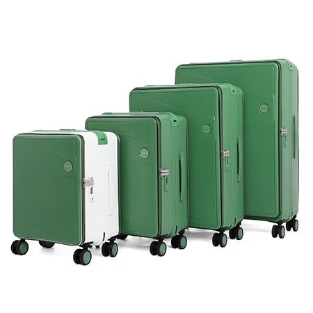 Juego de maletas de apertura dual y asa ancha