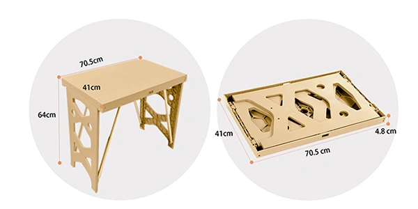 Juego de mesa y sillas plegables rectangulares